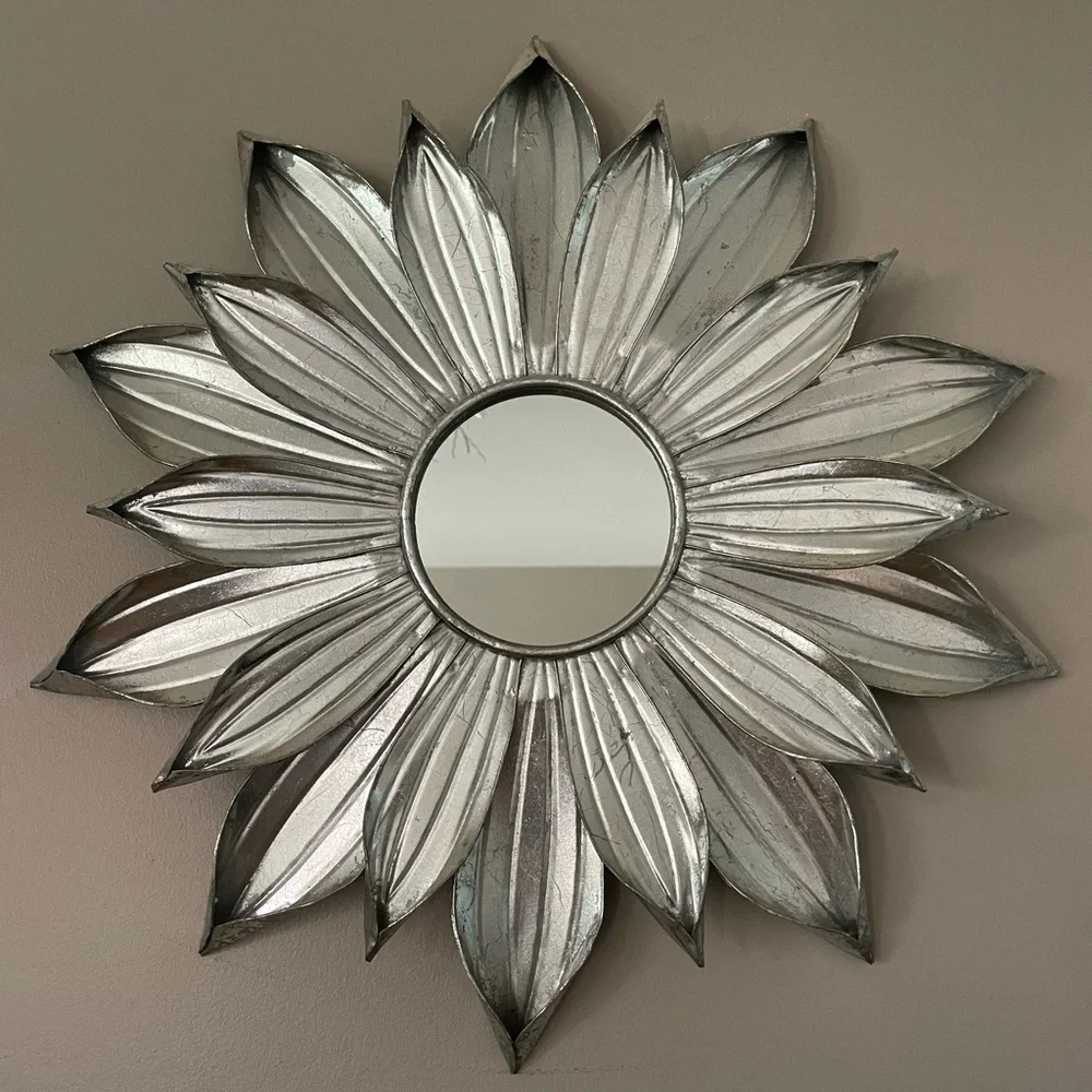 Rare West Elm Set of 3 Flower Metal Wall Art